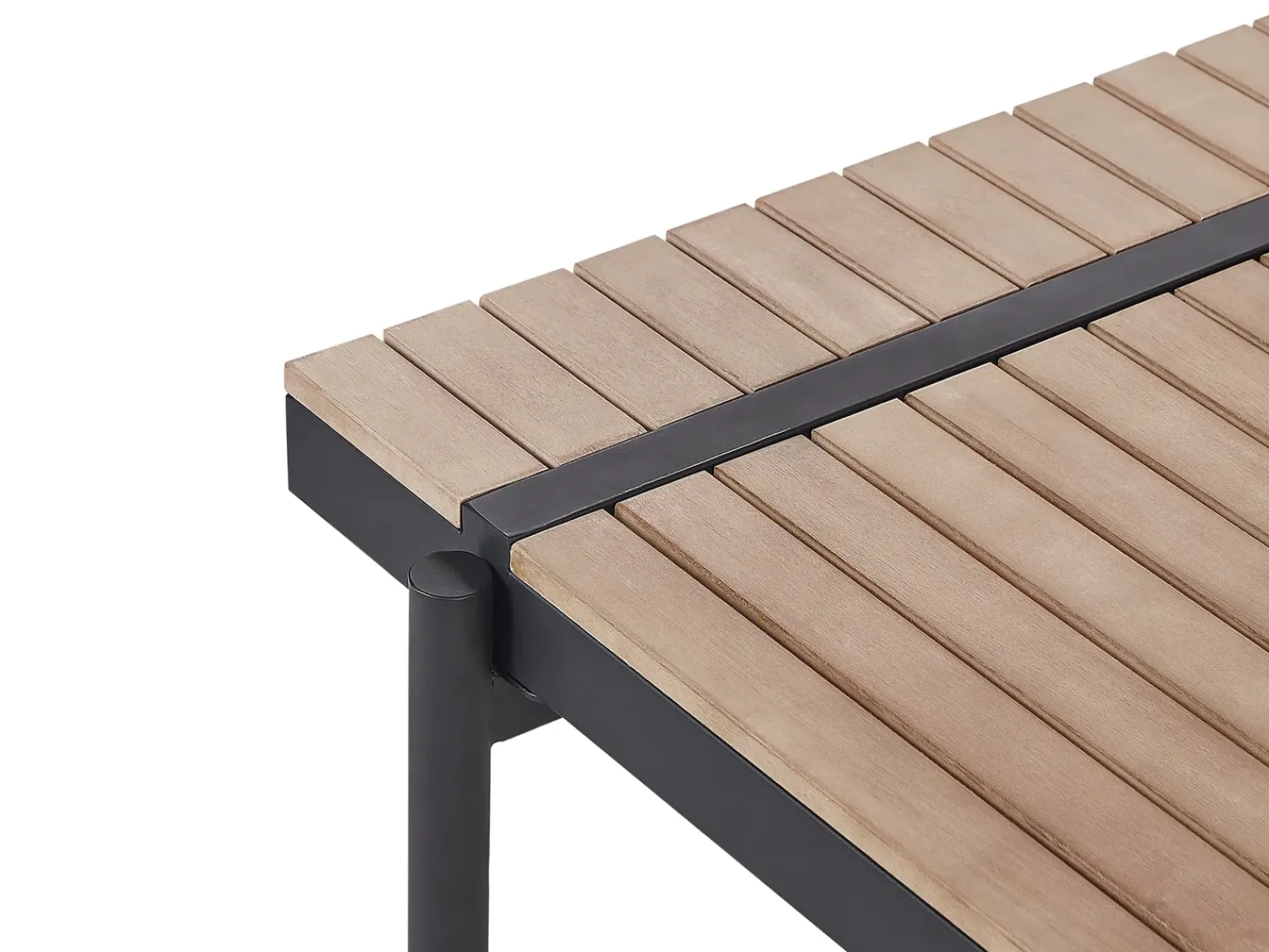 Online Beliani Set di divani angolari da giardino 5 posti BELLARIVA Legno d'eucalipto Bianco sporco Bianco Marrone Nero