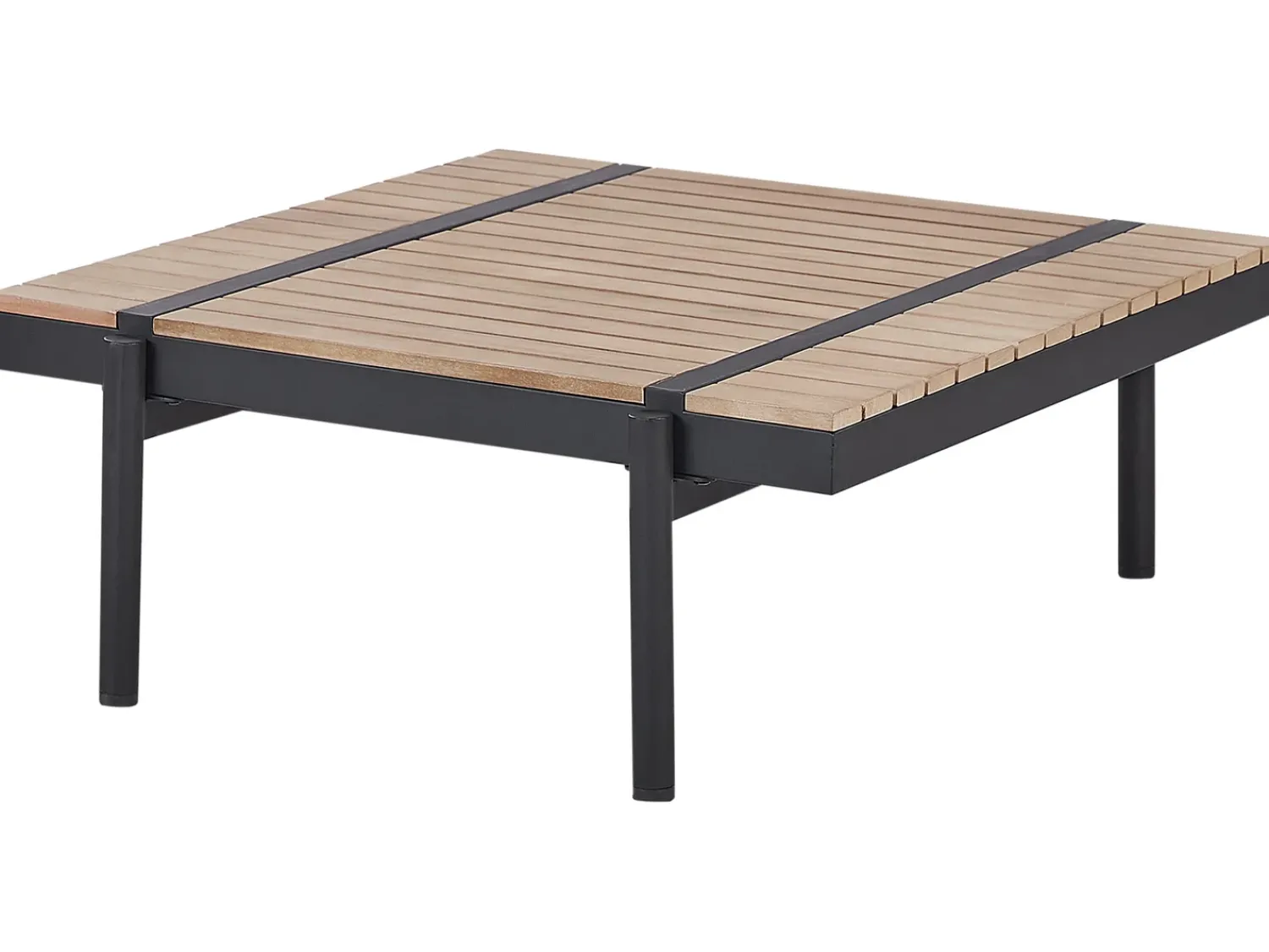 Online Beliani Set di divani angolari da giardino 5 posti BELLARIVA Legno d'eucalipto Bianco sporco Bianco Marrone Nero