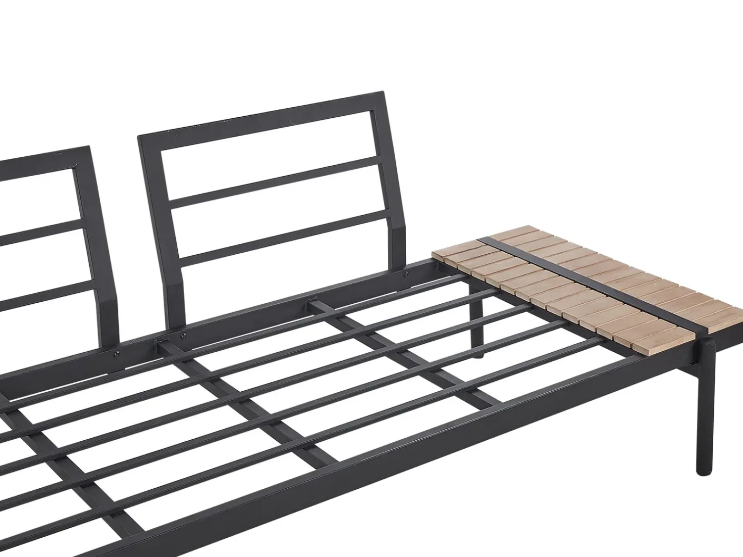Online Beliani Set di divani angolari da giardino 5 posti BELLARIVA Legno d'eucalipto Bianco sporco Bianco Marrone Nero