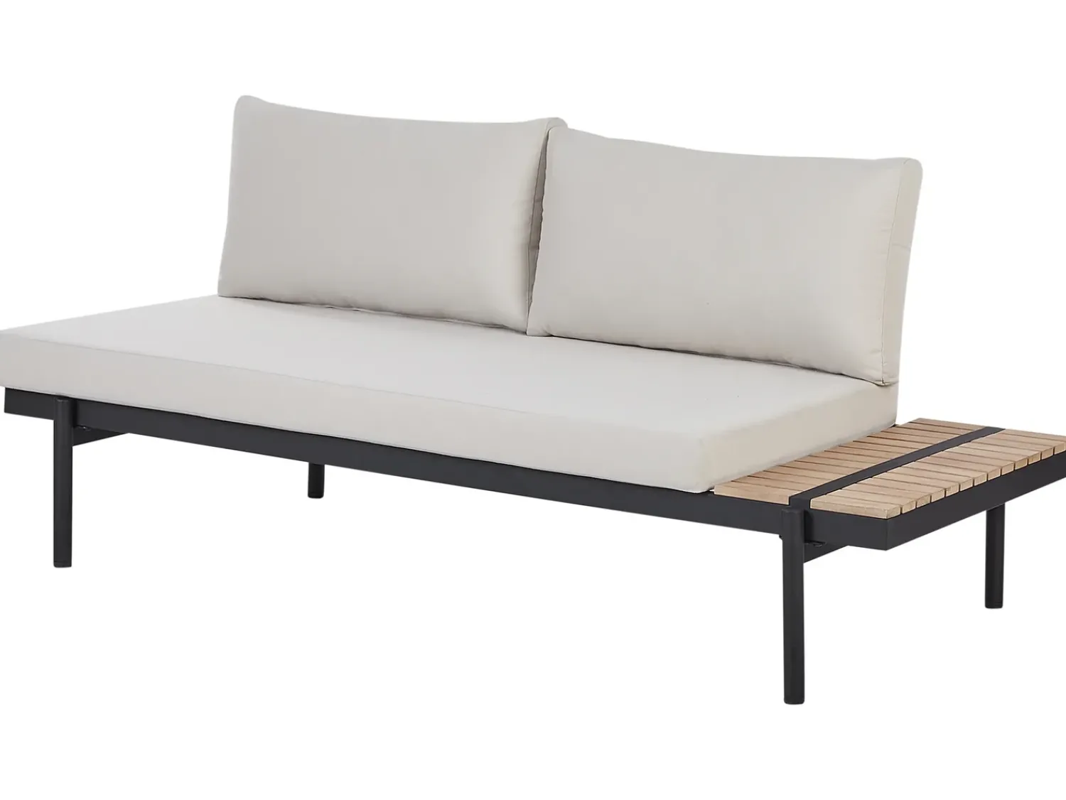 Online Beliani Set di divani angolari da giardino 5 posti BELLARIVA Legno d'eucalipto Bianco sporco Bianco Marrone Nero