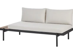 Online Beliani Set di divani angolari da giardino 5 posti BELLARIVA Legno d'eucalipto Bianco sporco Bianco Marrone Nero