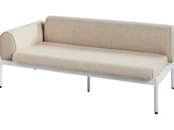 Sale Beliani Set di divani angolari da giardino 5 posti RASIGLIA Lato Sinistro Metallo Beige Bianco Beige