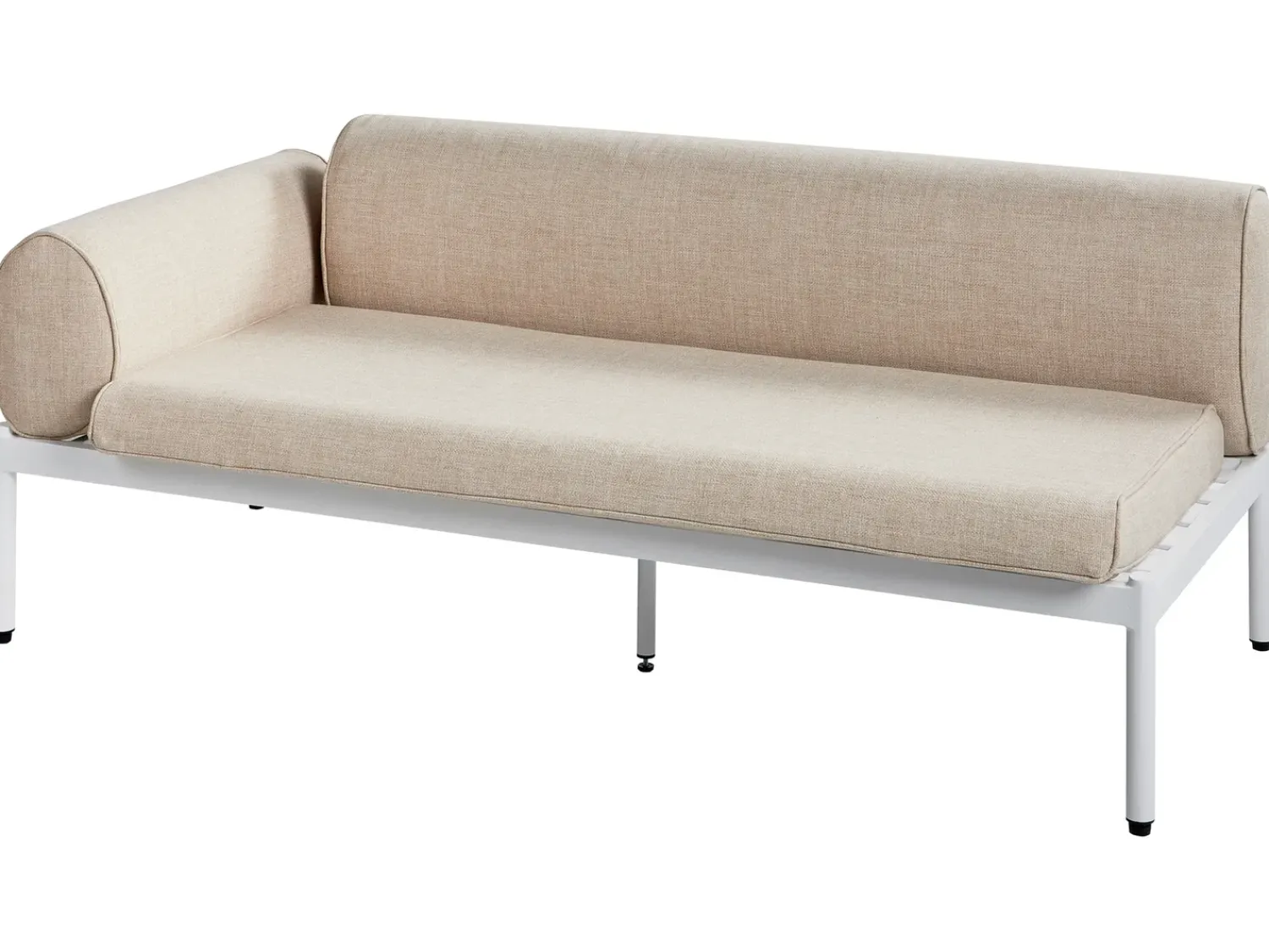 Sale Beliani Set di divani angolari da giardino 5 posti RASIGLIA Lato Sinistro Metallo Beige Bianco Beige