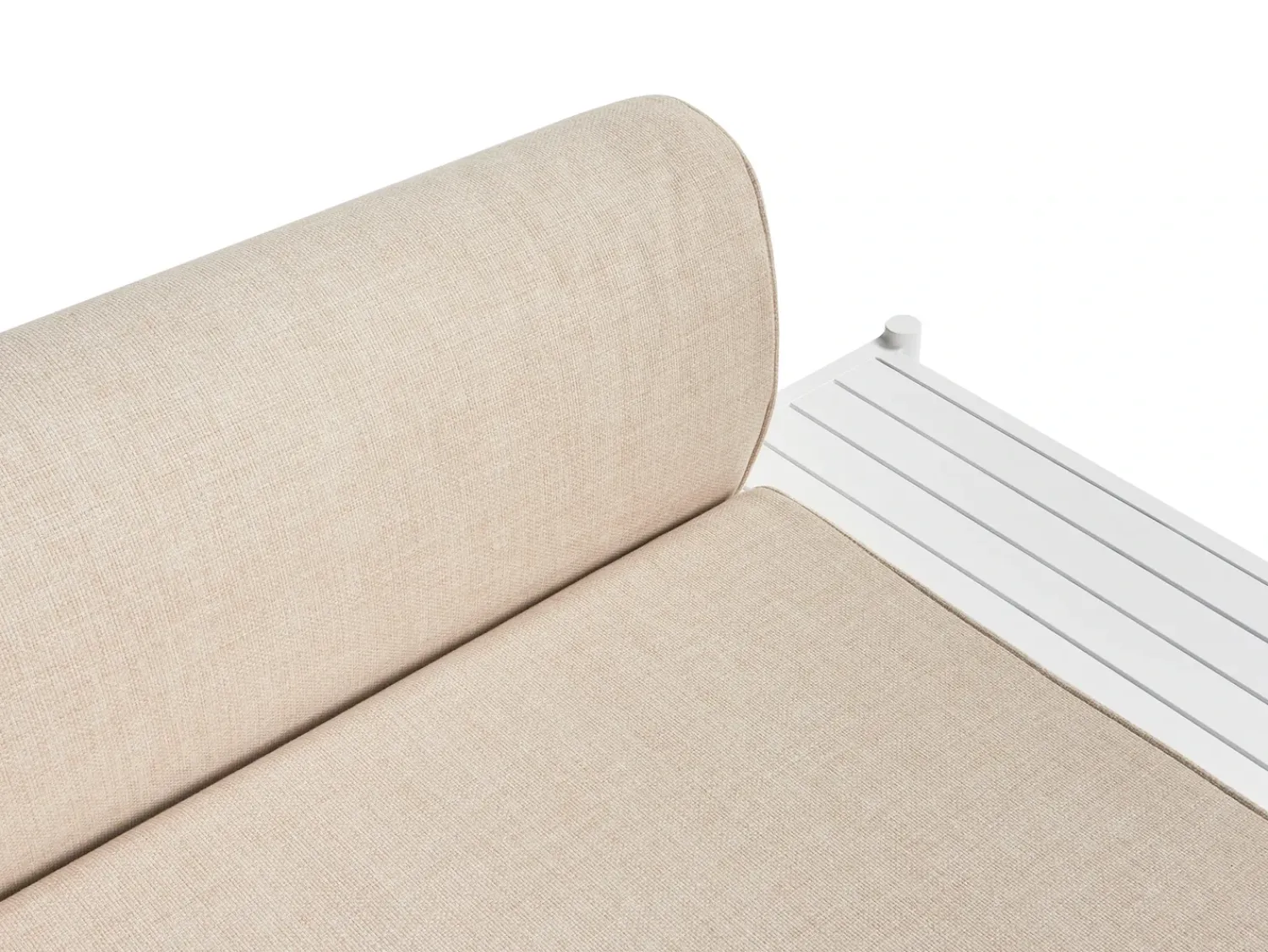Sale Beliani Set di divani angolari da giardino 5 posti RASIGLIA Lato Sinistro Metallo Beige Bianco Beige