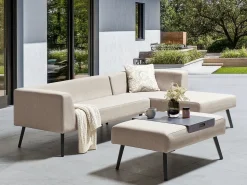Sale Beliani Set di divani angolari da giardino 4 posti SORRIVOLI Lato Sinistro Beige Beige Grigio