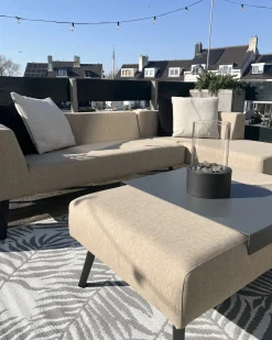 Sale Beliani Set di divani angolari da giardino 4 posti SORRIVOLI Lato Sinistro Beige Beige Grigio