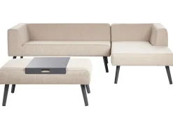 Sale Beliani Set di divani angolari da giardino 4 posti SORRIVOLI Lato Sinistro Beige Beige Grigio