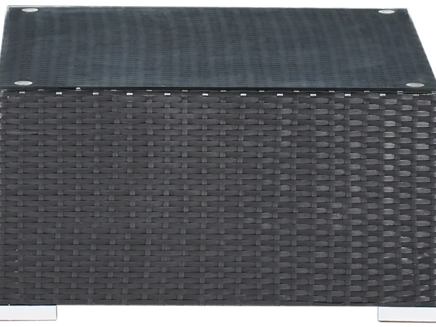 Online Beliani Set di divani angolari da giardino 4 posti SANO Rattan sintetico (PE) Nero Grigio Nero