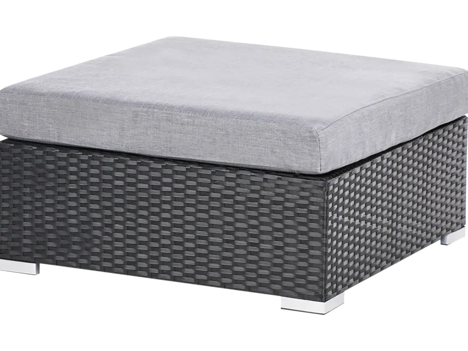 Online Beliani Set di divani angolari da giardino 4 posti SANO Rattan sintetico (PE) Nero Grigio Nero