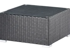 Online Beliani Set di divani angolari da giardino 4 posti SANO Rattan sintetico (PE) Nero Grigio Nero