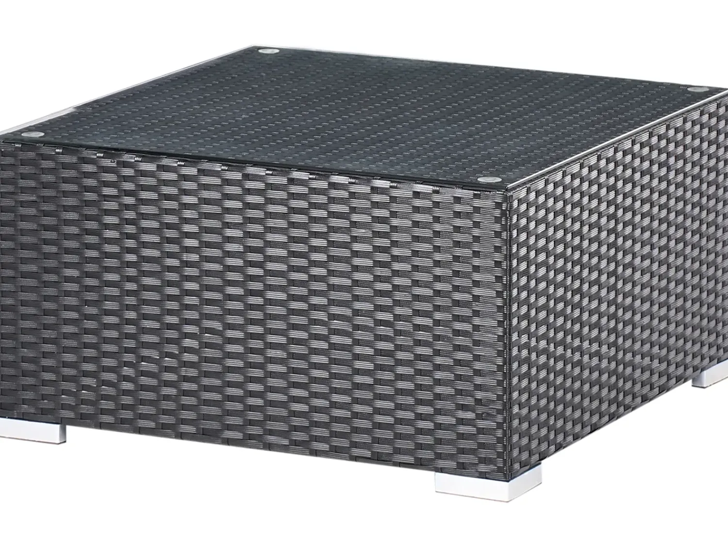 Online Beliani Set di divani angolari da giardino 4 posti SANO Rattan sintetico (PE) Nero Grigio Nero