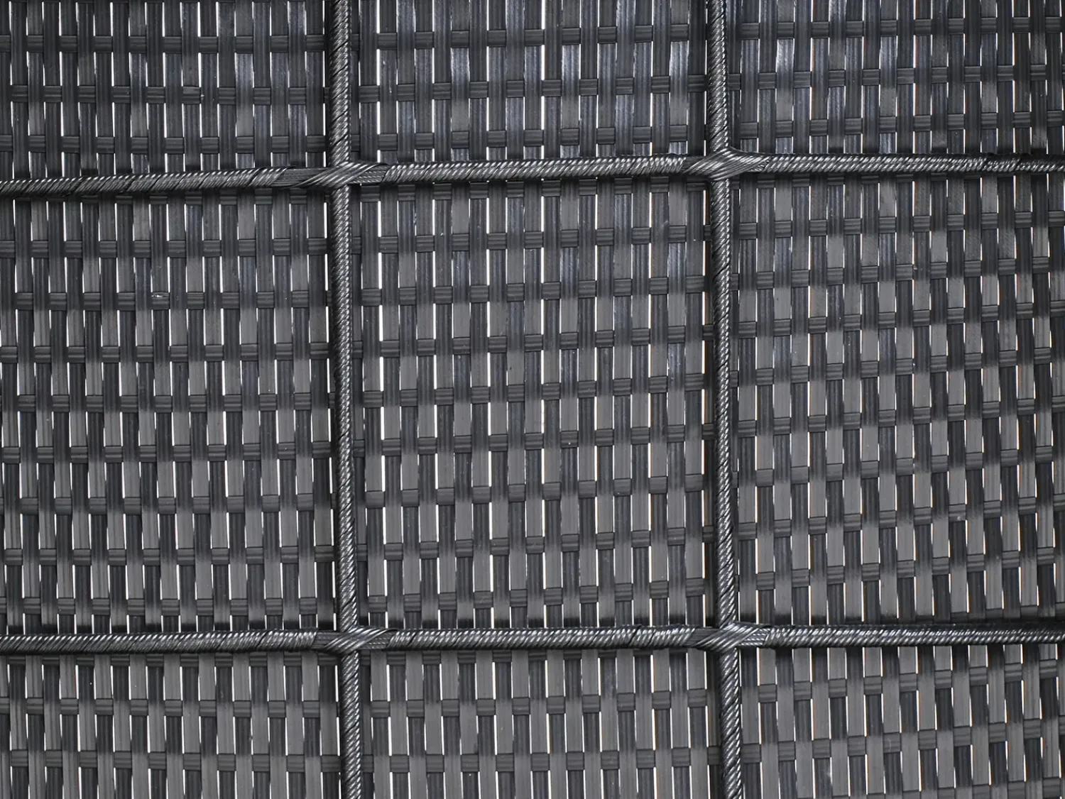 Online Beliani Set di divani angolari da giardino 4 posti SANO Rattan sintetico (PE) Nero Grigio Nero