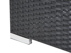 Online Beliani Set di divani angolari da giardino 4 posti SANO Rattan sintetico (PE) Nero Grigio Nero
