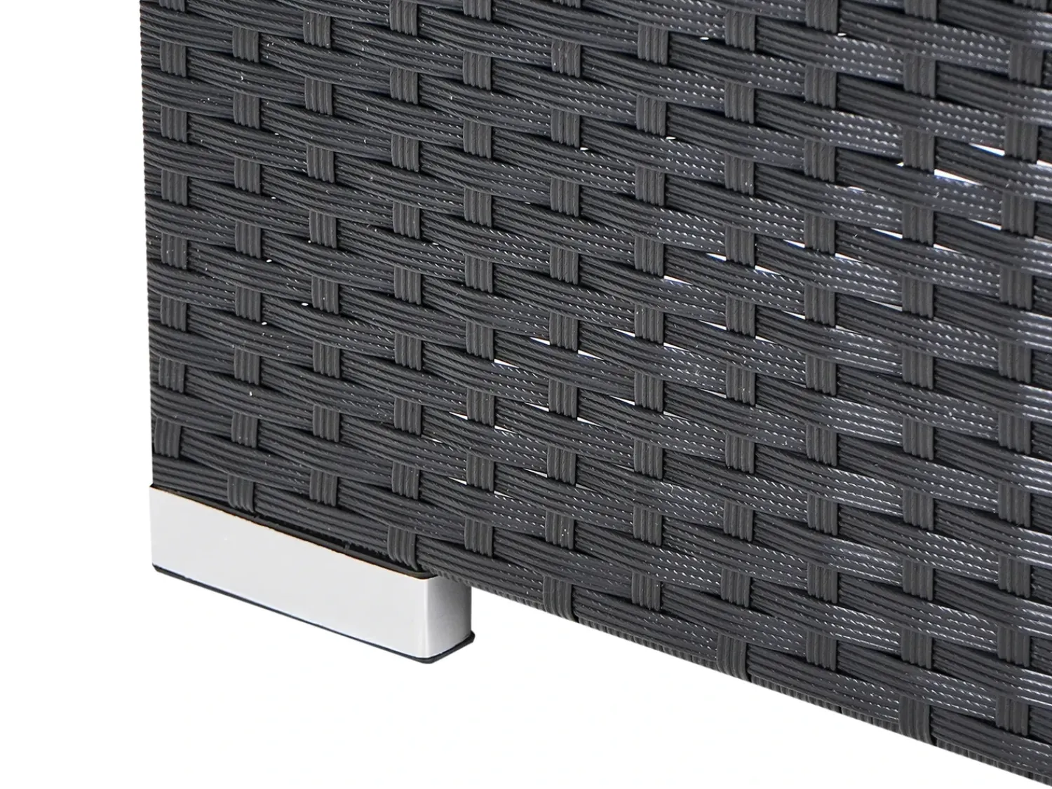 Online Beliani Set di divani angolari da giardino 4 posti SANO Rattan sintetico (PE) Nero Grigio Nero