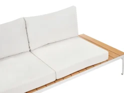 Clearance Beliani Set di divani angolari da giardino 5 posti POSITANO Bianco sporco Bianco Marrone