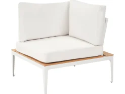 Clearance Beliani Set di divani angolari da giardino 5 posti POSITANO Bianco sporco Bianco Marrone