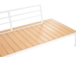 Clearance Beliani Set di divani angolari da giardino 5 posti POSITANO Marrone chiaro Bianco Marrone Marrone