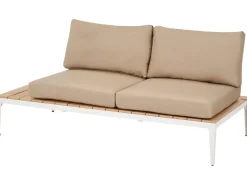 Clearance Beliani Set di divani angolari da giardino 5 posti POSITANO Marrone chiaro Bianco Marrone Marrone