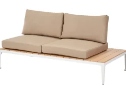 Clearance Beliani Set di divani angolari da giardino 5 posti POSITANO Marrone chiaro Bianco Marrone Marrone