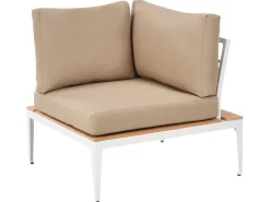 Clearance Beliani Set di divani angolari da giardino 5 posti POSITANO Marrone chiaro Bianco Marrone Marrone