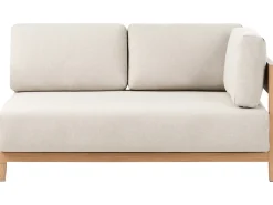 Best Beliani Set di divani angolari da giardino 5 posti SAMPIERI Lato Sinistro Metallo Marrone chiaro Beige Marrone