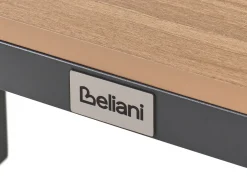New Beliani Set di divani angolari da giardino 4 posti PIENZA Lato Sinistro Marrone chiaro/Grigio Marrone Grigio Nero