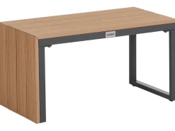 New Beliani Set di divani angolari da giardino 4 posti PIENZA Lato Sinistro Marrone chiaro/Grigio Marrone Grigio Nero