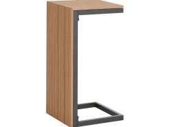 New Beliani Set di divani angolari da giardino 4 posti PIENZA Lato Sinistro Marrone chiaro/Grigio Marrone Grigio Nero