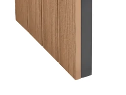 New Beliani Set di divani angolari da giardino 4 posti PIENZA Lato Sinistro Marrone chiaro/Grigio Marrone Grigio Nero