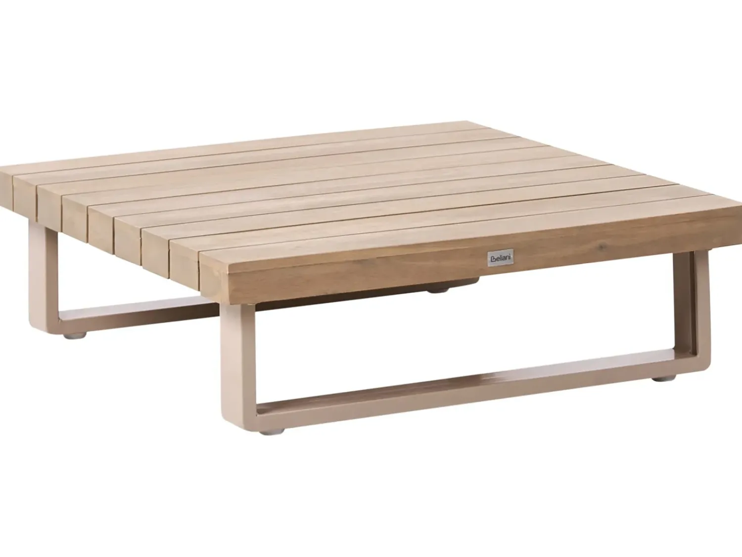 Discount Beliani Set di divani angolari da giardino 5 posti MYKONOS Lato destro Legno di acacia certificato Tortora Beige Marrone