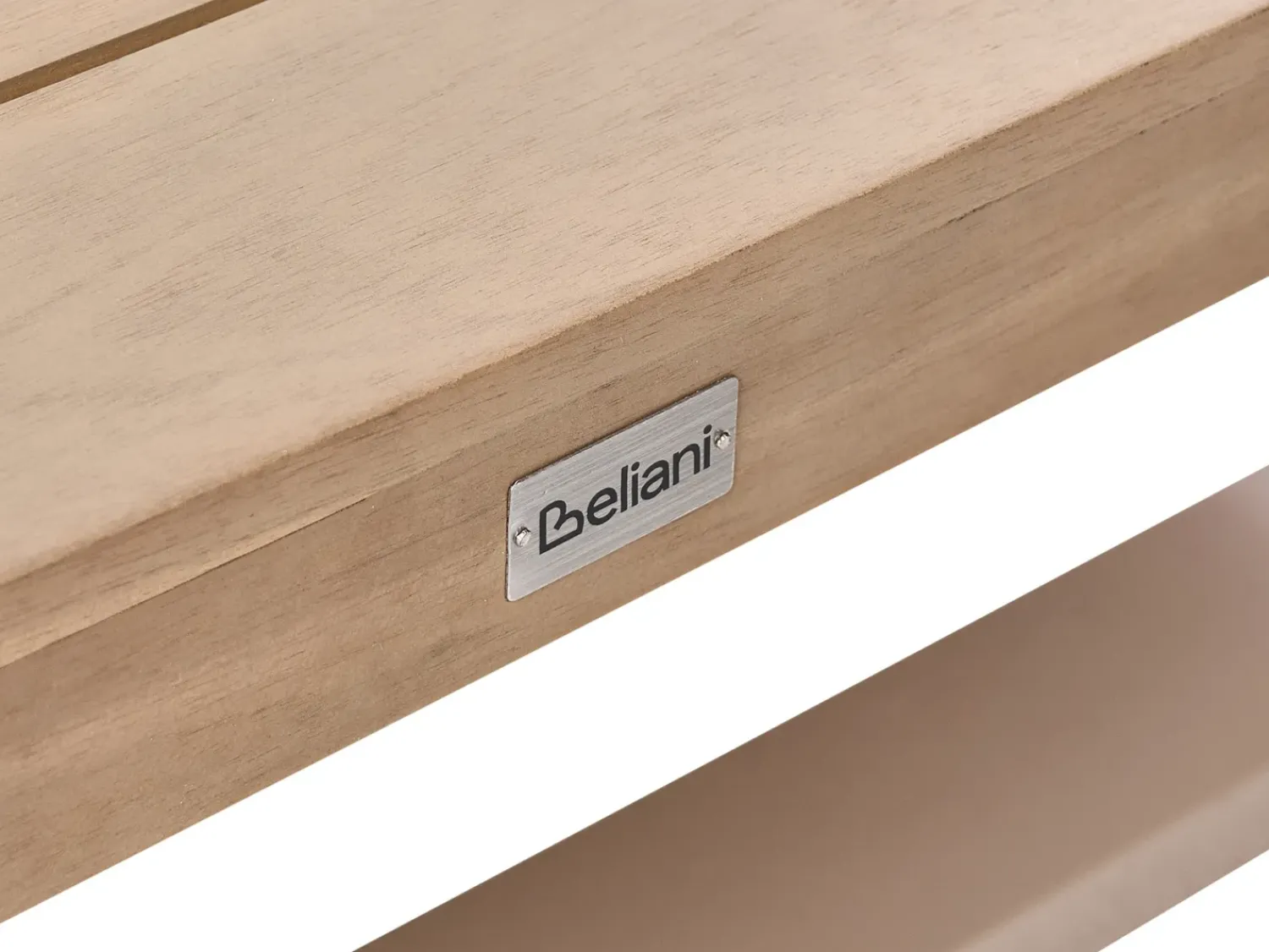 Discount Beliani Set di divani angolari da giardino 5 posti MYKONOS Lato destro Legno di acacia certificato Tortora Beige Marrone