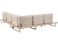Discount Beliani Set di divani angolari da giardino 5 posti MYKONOS Lato destro Legno di acacia certificato Tortora Beige Marrone
