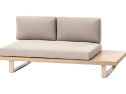 Discount Beliani Set di divani angolari da giardino 5 posti MYKONOS Lato destro Legno di acacia certificato Tortora Beige Marrone