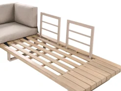 Discount Beliani Set di divani angolari da giardino 5 posti MYKONOS Lato destro Legno di acacia certificato Tortora Beige Marrone