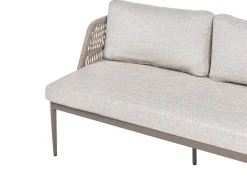 Online Beliani Set di divani angolari da giardino 3 posti LEFFE Metallo Beige