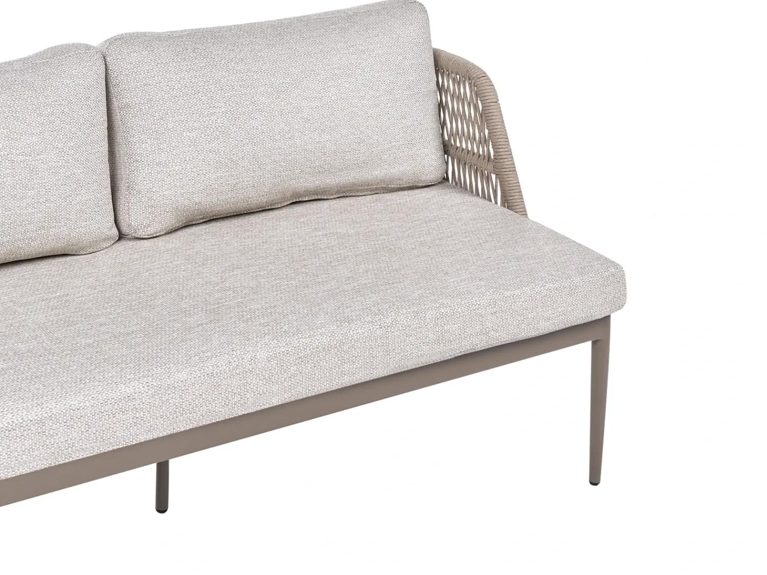 Discount Beliani Set di divani angolari da giardino 3 posti LEFFE Metallo Beige