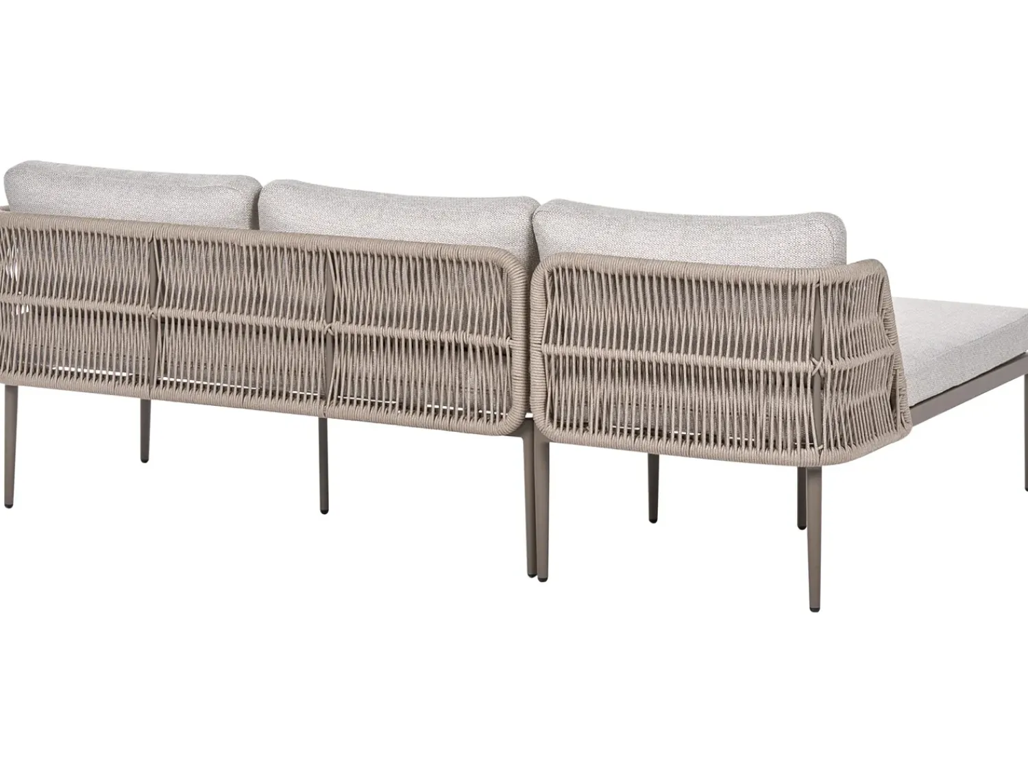 Discount Beliani Set di divani angolari da giardino 3 posti LEFFE Metallo Beige