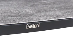 Beliani Set di divani angolari da giardino 3 posti LEFFE Metallo Grigio