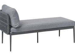 Beliani Set di divani angolari da giardino 3 posti LEFFE Metallo Grigio