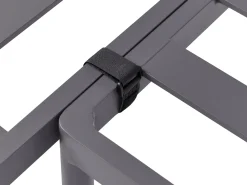 Beliani Set di divani angolari da giardino 3 posti LEFFE Metallo Grigio