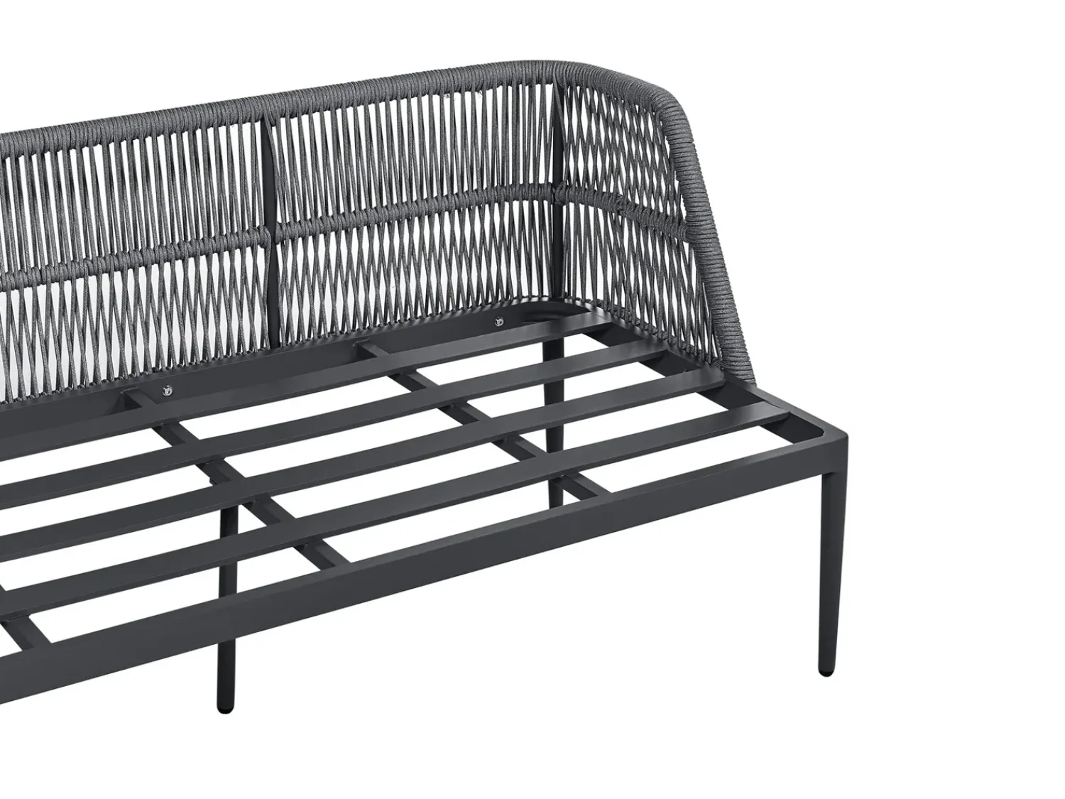 Online Beliani Set di divani angolari da giardino 3 posti LEFFE Metallo Grigio