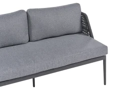 Online Beliani Set di divani angolari da giardino 3 posti LEFFE Metallo Grigio
