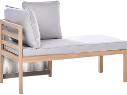 Online Beliani Set di divani angolari da giardino 3 posti ARABBA Lato Sinistro Legno di acacia certificato Grigio Marrone Grigio