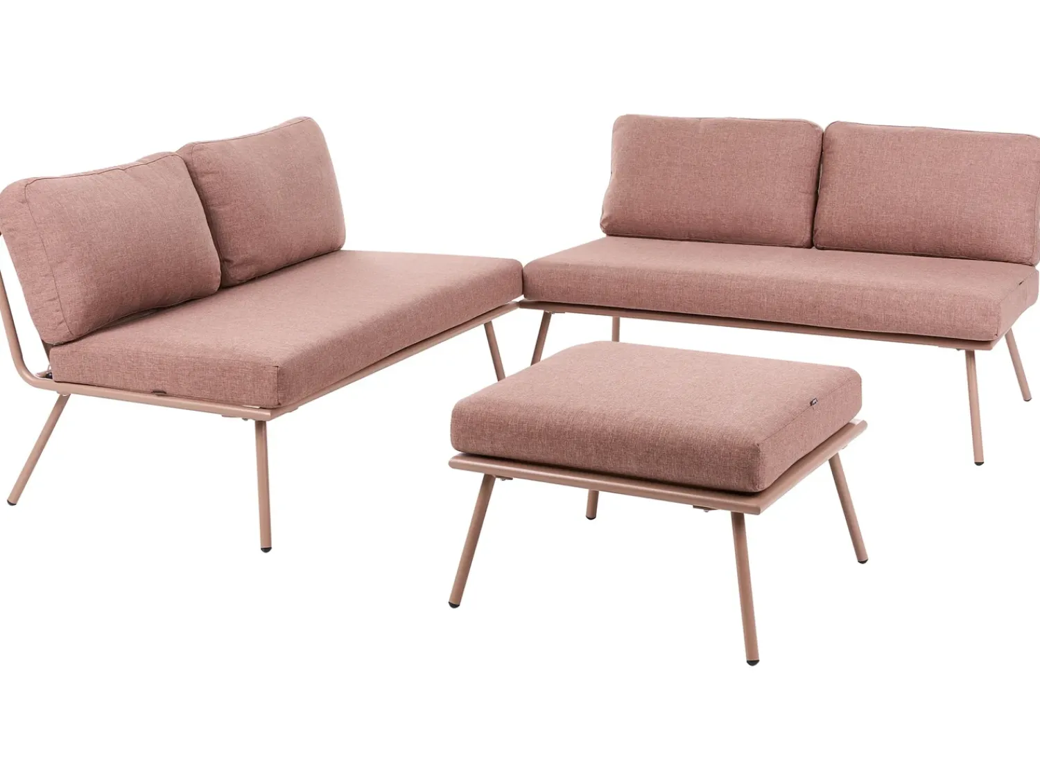 Outlet Beliani Set di divani angolari da giardino 4 posti CACCAMO Marrone