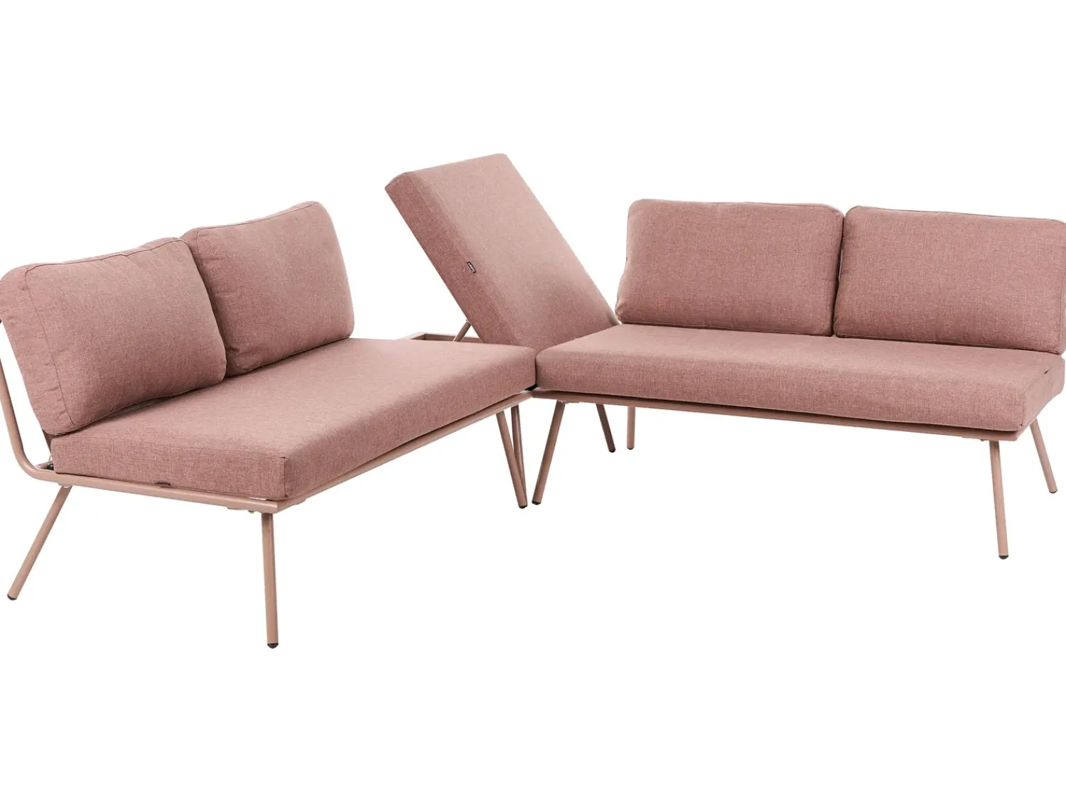Outlet Beliani Set di divani angolari da giardino 4 posti CACCAMO Marrone