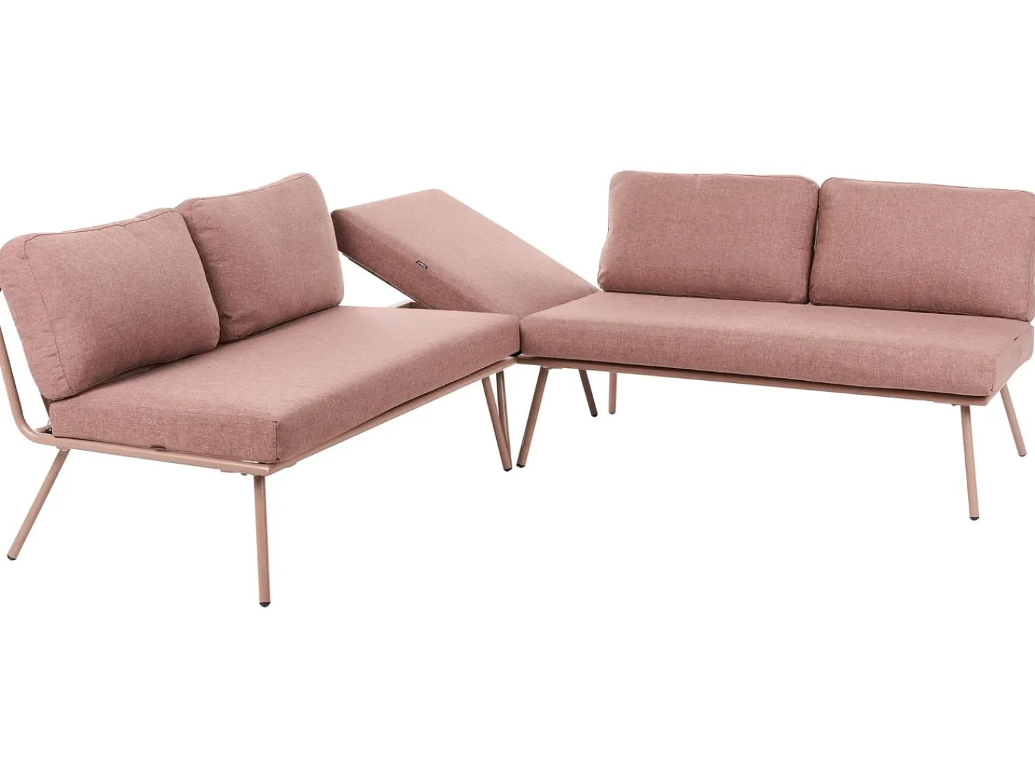 Outlet Beliani Set di divani angolari da giardino 4 posti CACCAMO Marrone