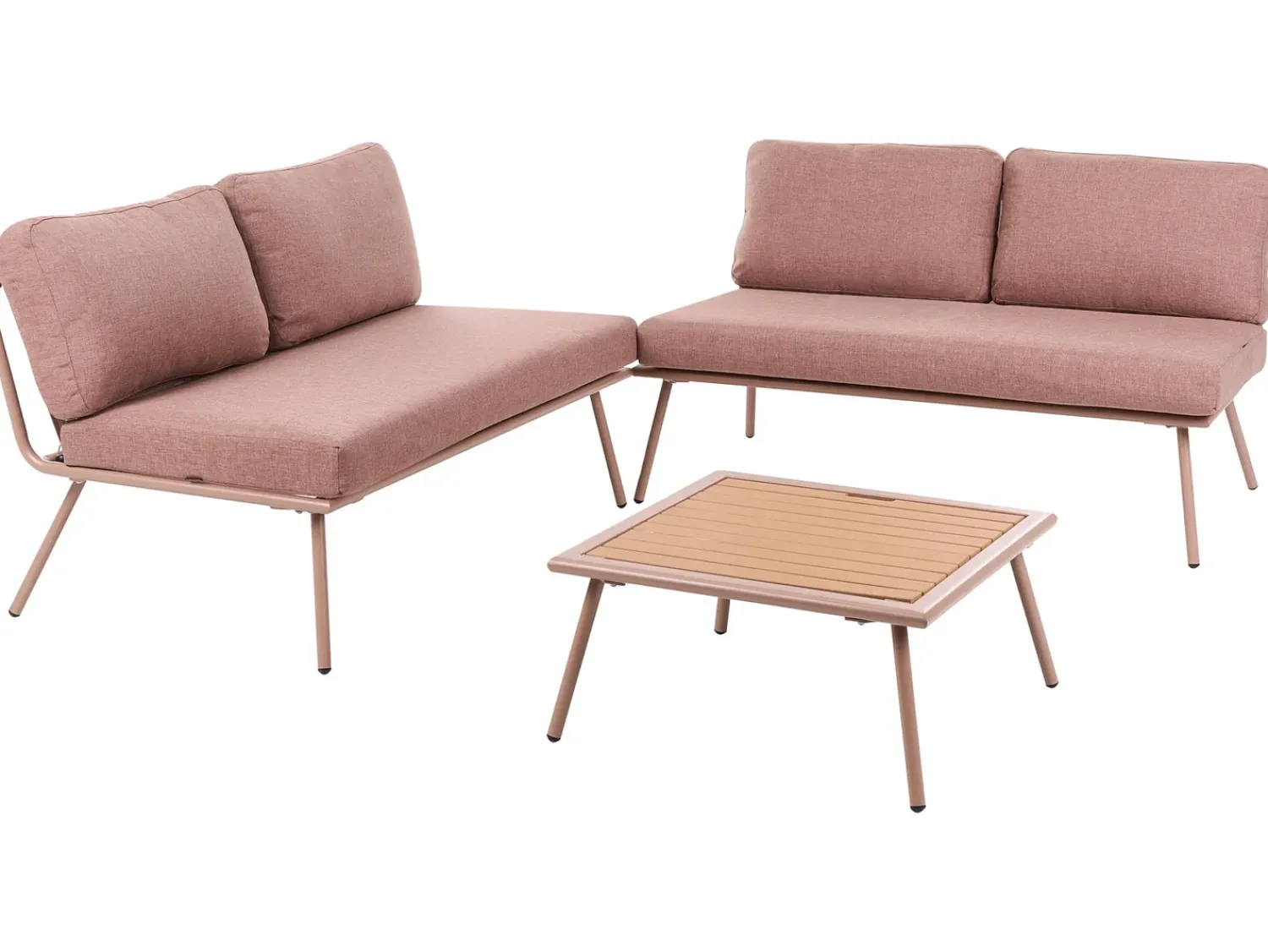 Outlet Beliani Set di divani angolari da giardino 4 posti CACCAMO Marrone