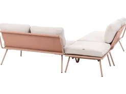 Discount Beliani Set di divani angolari da giardino 4 posti CACCAMO Beige Beige Marrone