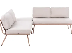 Discount Beliani Set di divani angolari da giardino 4 posti CACCAMO Beige Beige Marrone