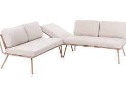 Discount Beliani Set di divani angolari da giardino 4 posti CACCAMO Beige Beige Marrone